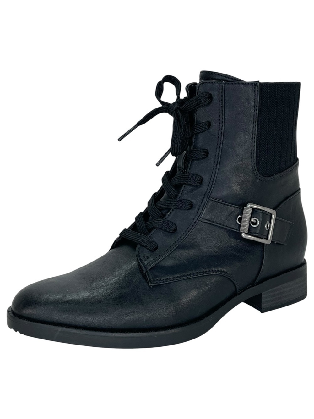 Naturalizer Teagan Black Faux Leather Womens Ankle Boots Size 8M - Picture 2 of 11
